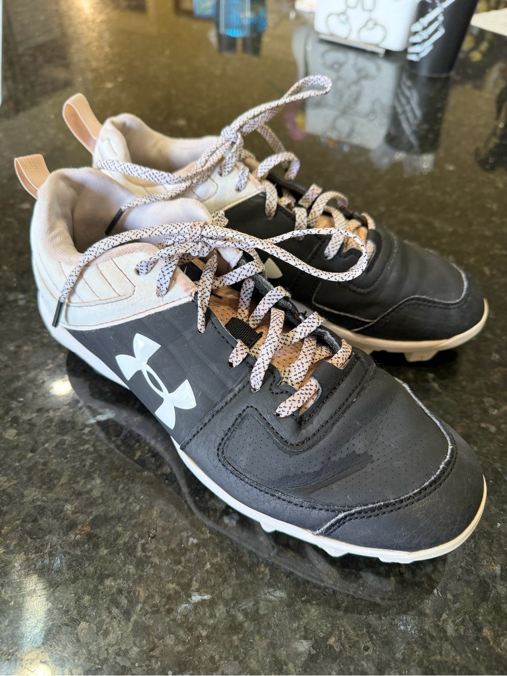 Under Armour Black and Light Pink Athletic Shoes